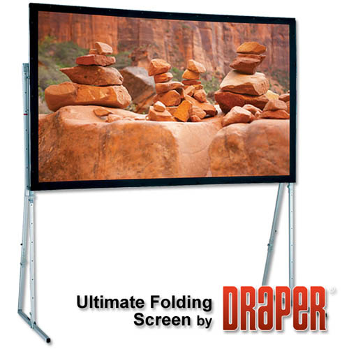 Draper 241333 Ultimate Folding Screen with Extra Heavy-Duty Legs 186 diag. (92x163) - HDTV [16:9] - Draper-241333