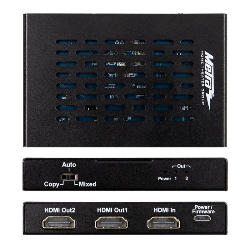 Metra AV CS-1X2HDMSPL5 HDMI Splitter with 1 Input and 2 Outputs - 18Gbps - Metra-CS-1x2HDMSPL5