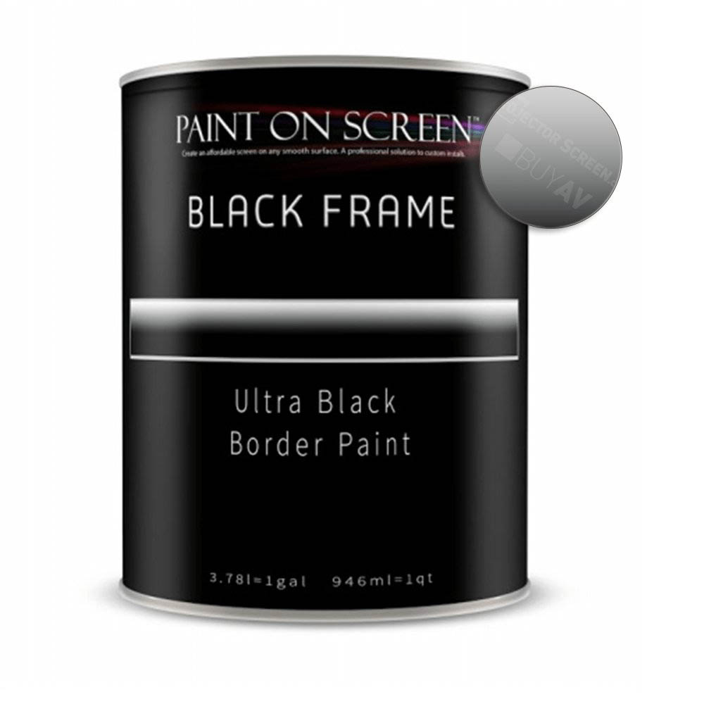 Projector Screen Paint - Black Frame - Quart